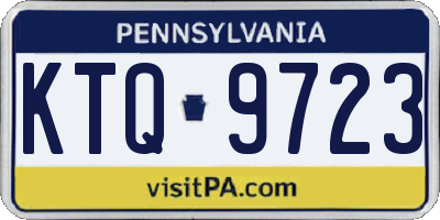 PA license plate KTQ9723