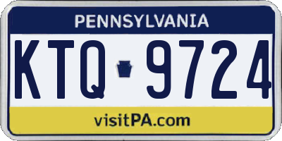 PA license plate KTQ9724