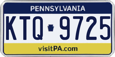 PA license plate KTQ9725