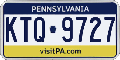PA license plate KTQ9727