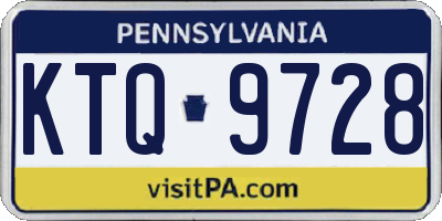 PA license plate KTQ9728