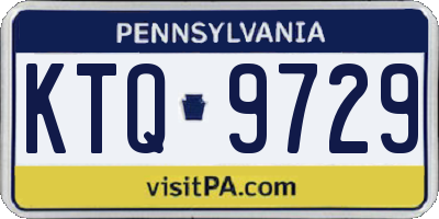 PA license plate KTQ9729