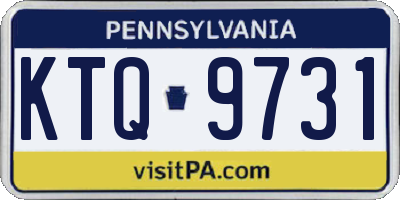 PA license plate KTQ9731