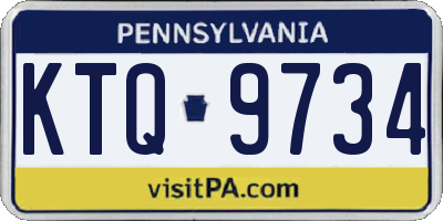 PA license plate KTQ9734