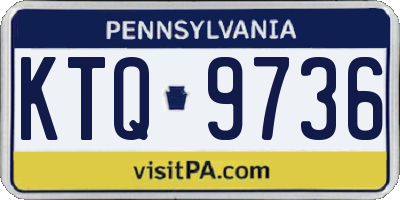 PA license plate KTQ9736