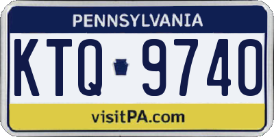 PA license plate KTQ9740