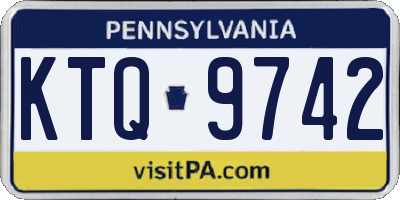 PA license plate KTQ9742