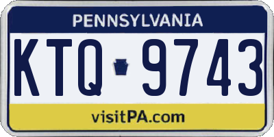 PA license plate KTQ9743