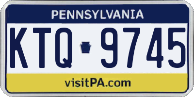 PA license plate KTQ9745