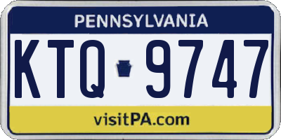 PA license plate KTQ9747