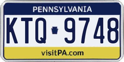 PA license plate KTQ9748