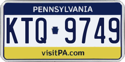 PA license plate KTQ9749