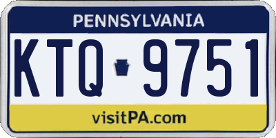 PA license plate KTQ9751