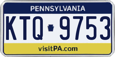 PA license plate KTQ9753