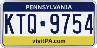 PA license plate KTQ9754