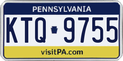 PA license plate KTQ9755