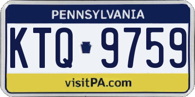 PA license plate KTQ9759