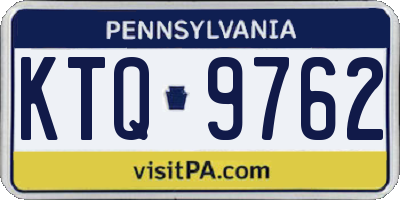 PA license plate KTQ9762