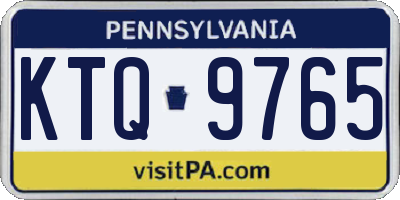 PA license plate KTQ9765