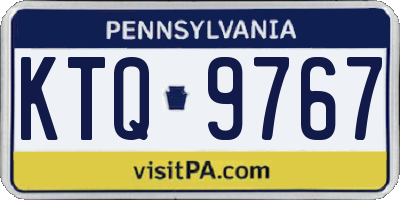PA license plate KTQ9767