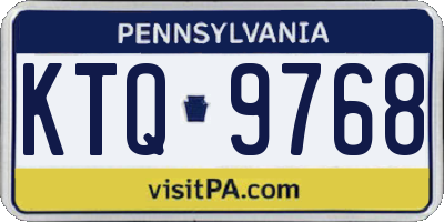 PA license plate KTQ9768