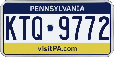 PA license plate KTQ9772