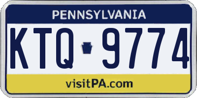PA license plate KTQ9774