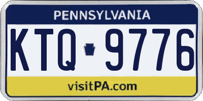 PA license plate KTQ9776