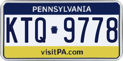 PA license plate KTQ9778