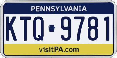 PA license plate KTQ9781