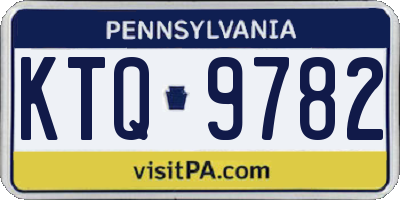 PA license plate KTQ9782