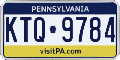 PA license plate KTQ9784