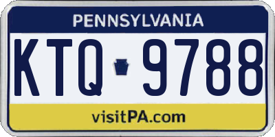 PA license plate KTQ9788