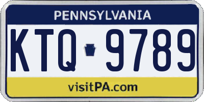 PA license plate KTQ9789