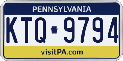 PA license plate KTQ9794