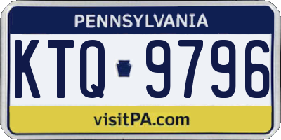 PA license plate KTQ9796