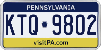 PA license plate KTQ9802