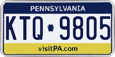PA license plate KTQ9805