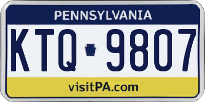 PA license plate KTQ9807
