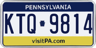 PA license plate KTQ9814