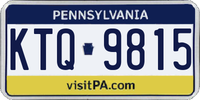 PA license plate KTQ9815