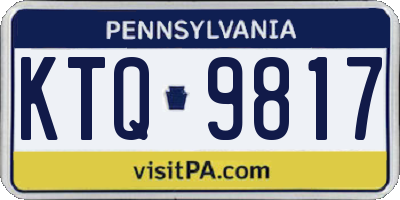 PA license plate KTQ9817
