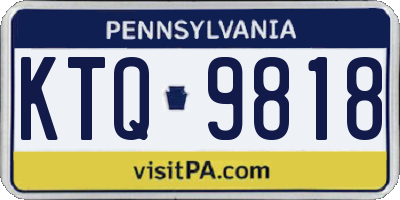 PA license plate KTQ9818