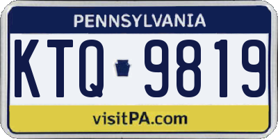 PA license plate KTQ9819