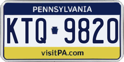 PA license plate KTQ9820