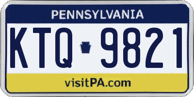 PA license plate KTQ9821