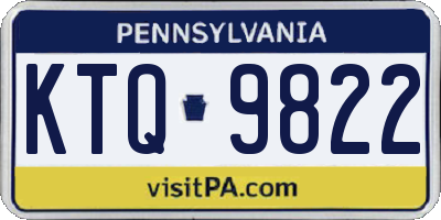 PA license plate KTQ9822
