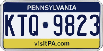 PA license plate KTQ9823