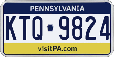 PA license plate KTQ9824