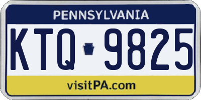 PA license plate KTQ9825